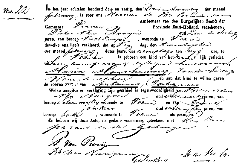 18630223 geb akte 22 Antonius J zv P v Rooijen - M Monshouwer